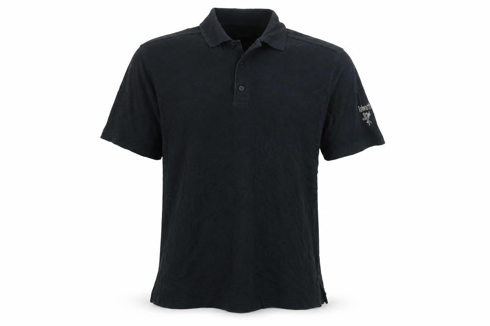 Ashworth Men's Black Cotton Golf Polo Shirt Size M Regular Fit