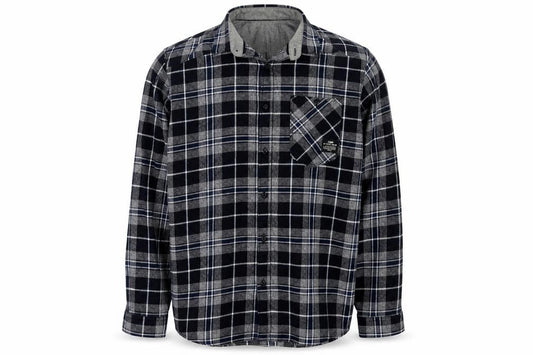 Jack & Jones Men’s Blue Check Flannel Long Sleeve Button-Up Shirt XL