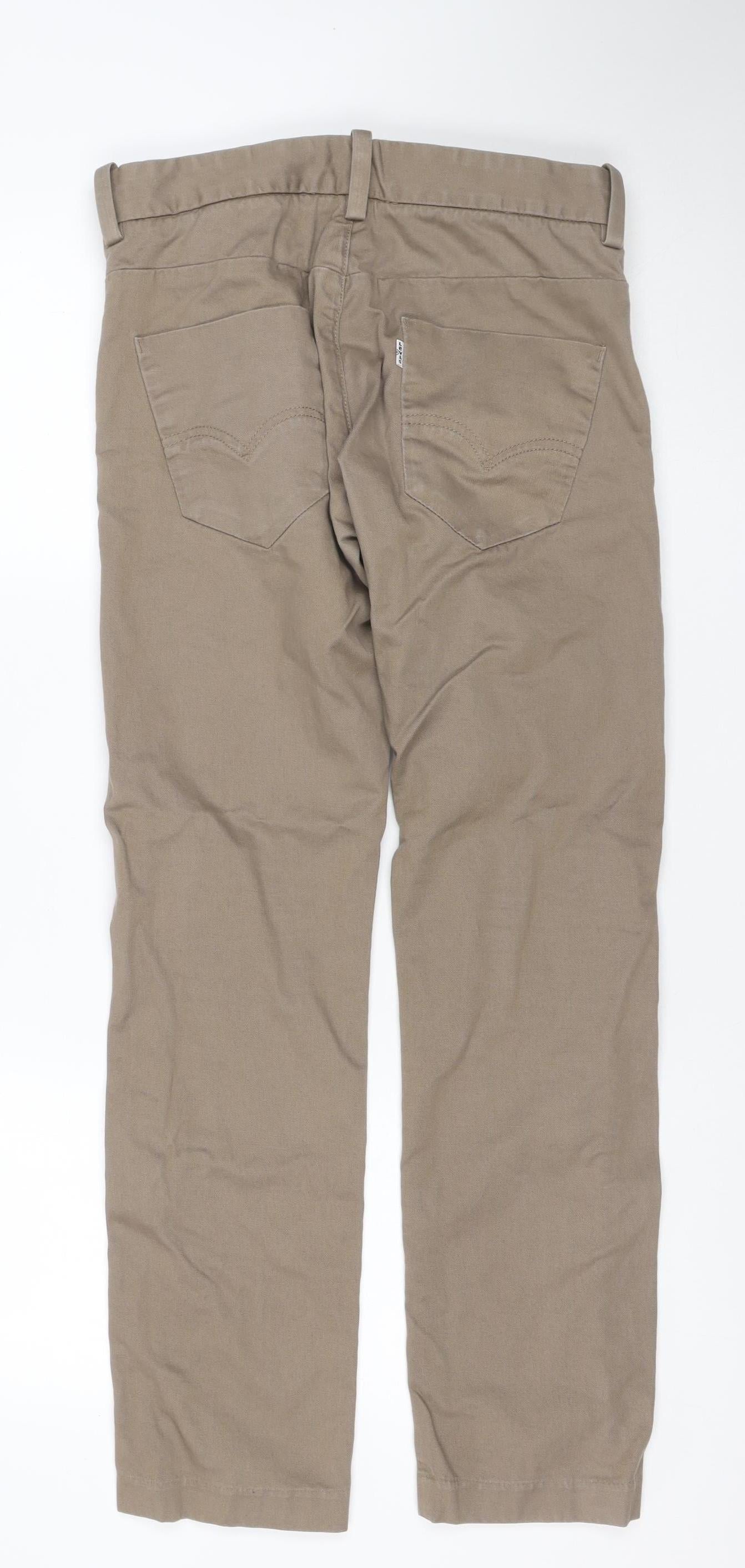 Levi's Men's Beige Chino Trousers W30 L32 Cotton Regular Fit