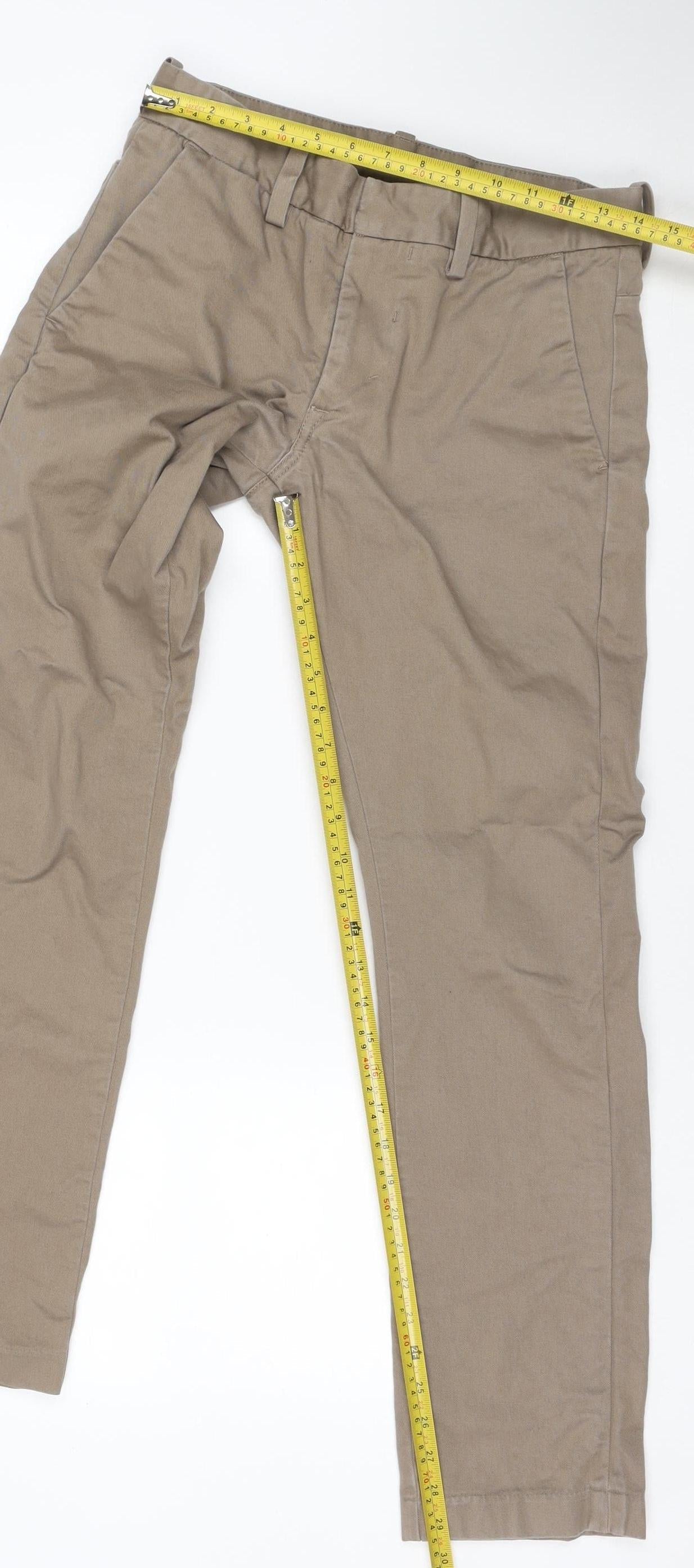 Levi's Men's Beige Chino Trousers W30 L32 Cotton Regular Fit