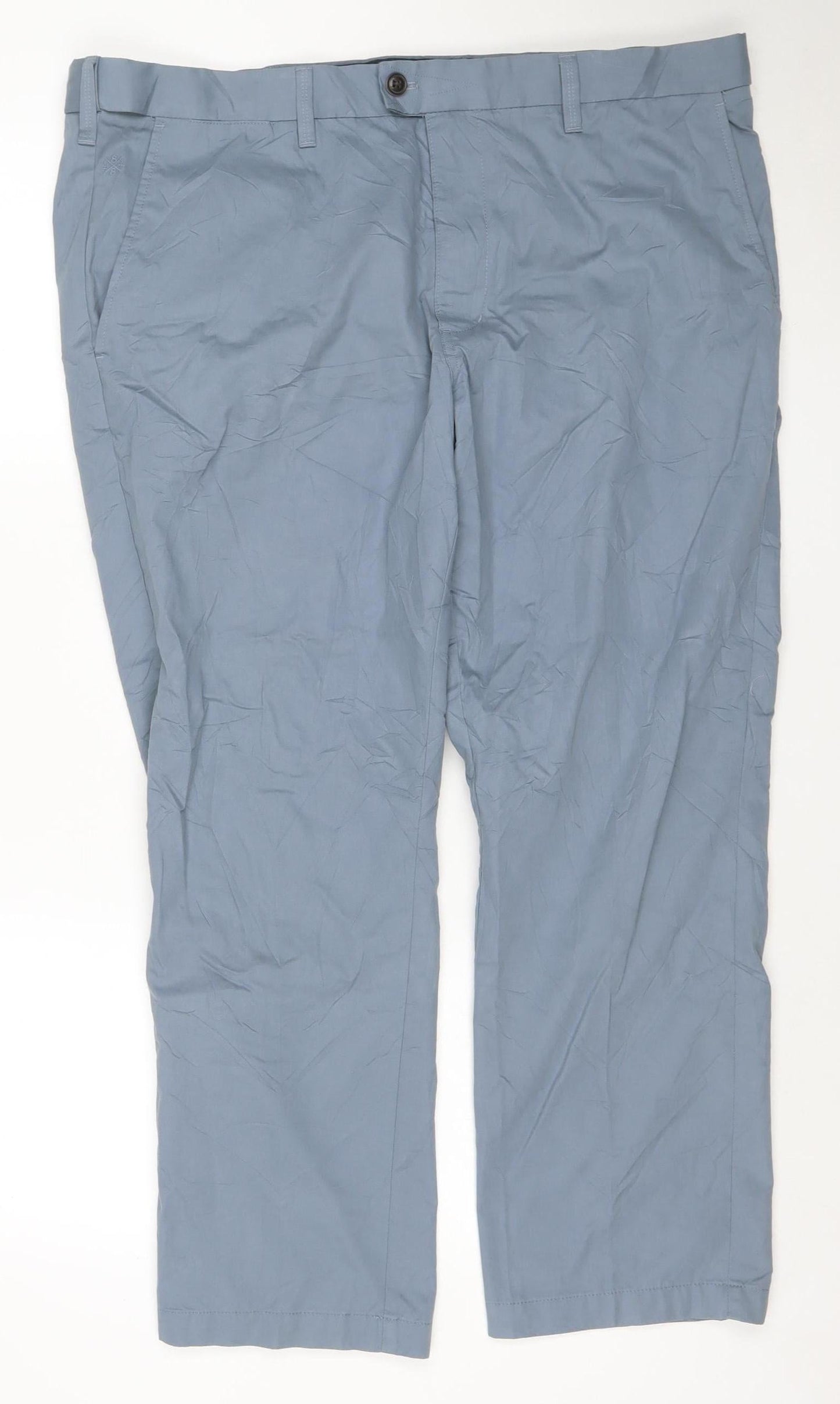 Marks and Spencer Men's Blue Regular Chino Trousers 42 W 29 L