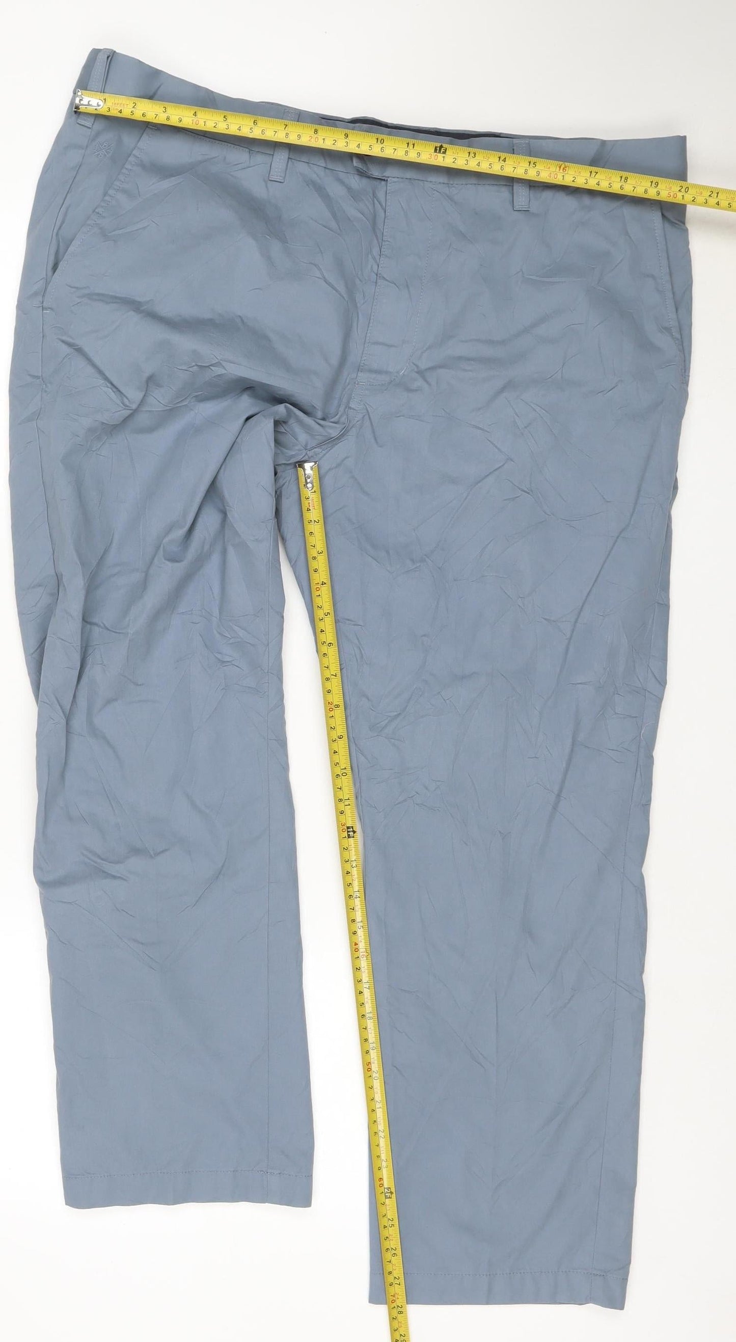 Marks and Spencer Men's Blue Regular Chino Trousers 42 W 29 L