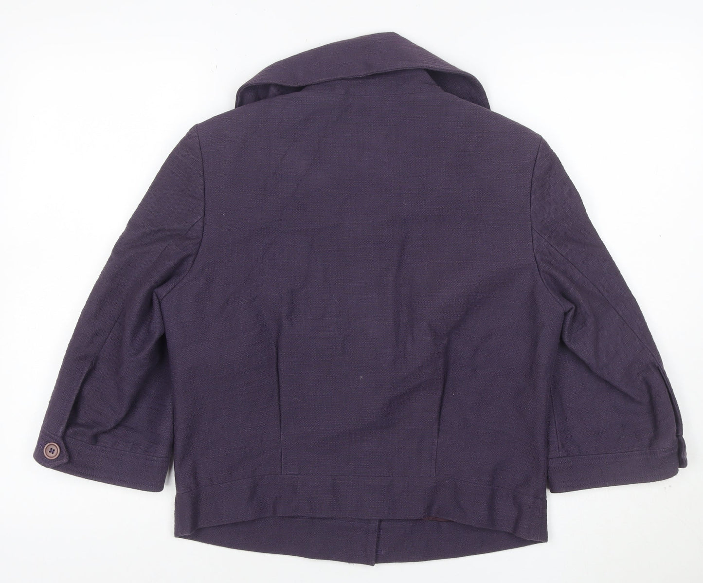 Reiss Women's Purple Cotton Short Jacket Size M