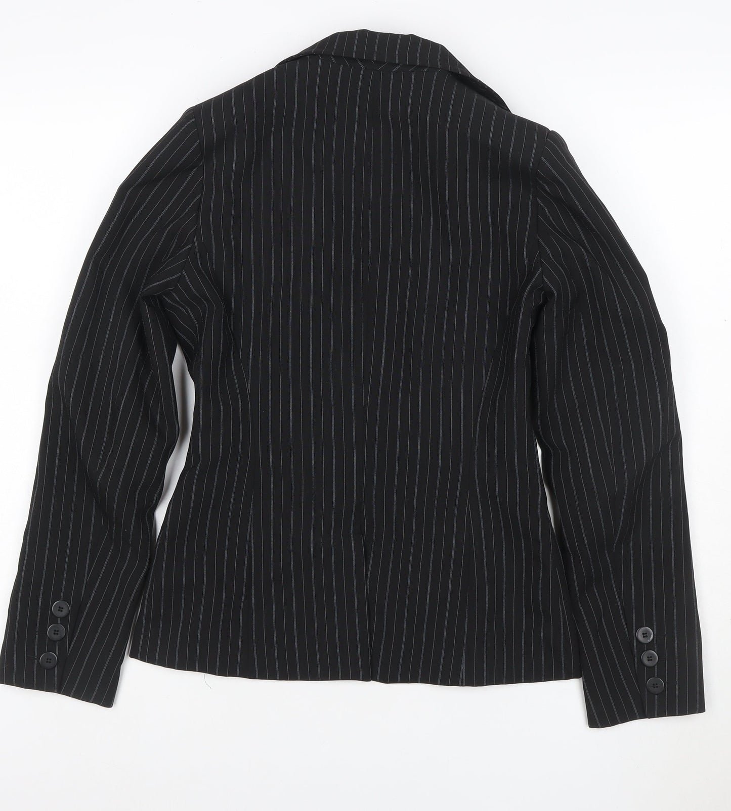New Look Women's Black Pinstripe Tailored Blazer UK 10