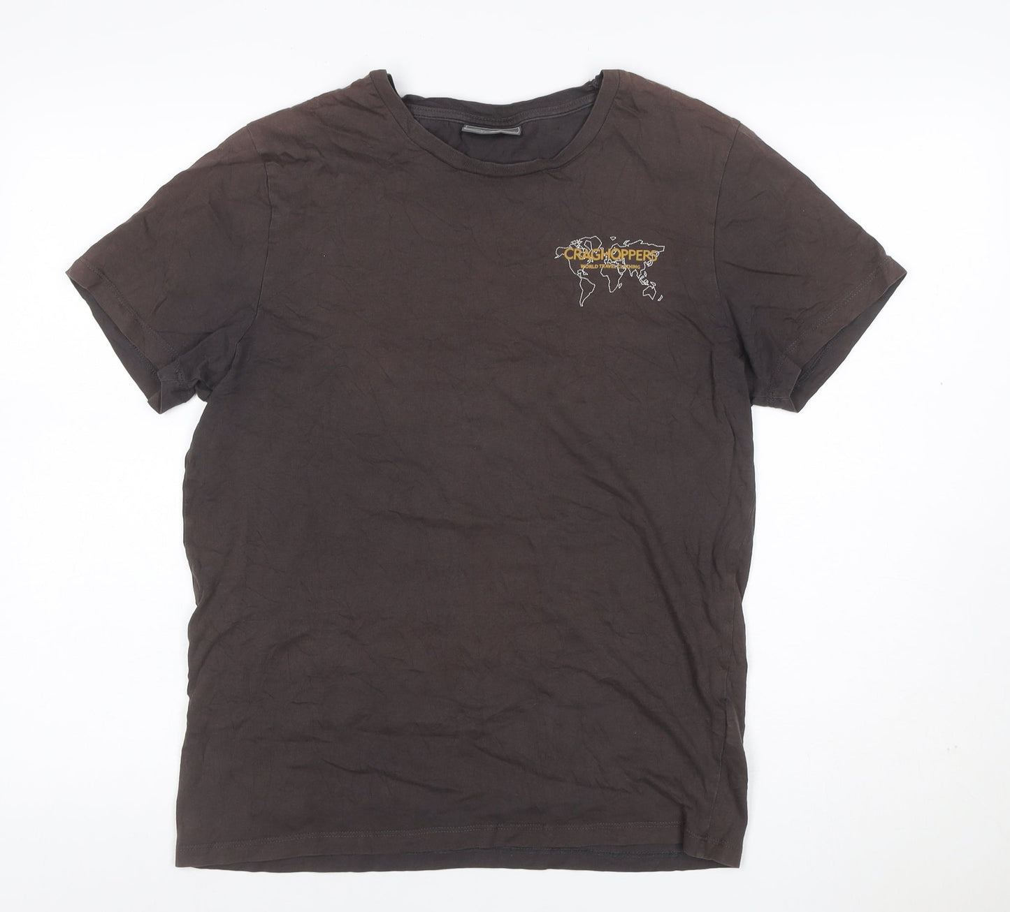 Craghoppers Men's Brown Cotton Crew Neck Short Sleeve T-Shirt L