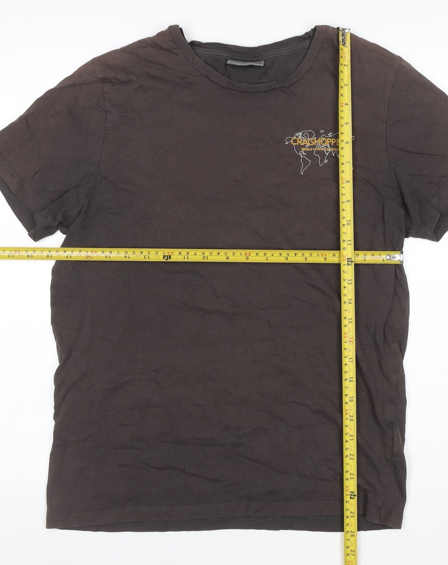 Craghoppers Men's Brown Cotton Crew Neck Short Sleeve T-Shirt L