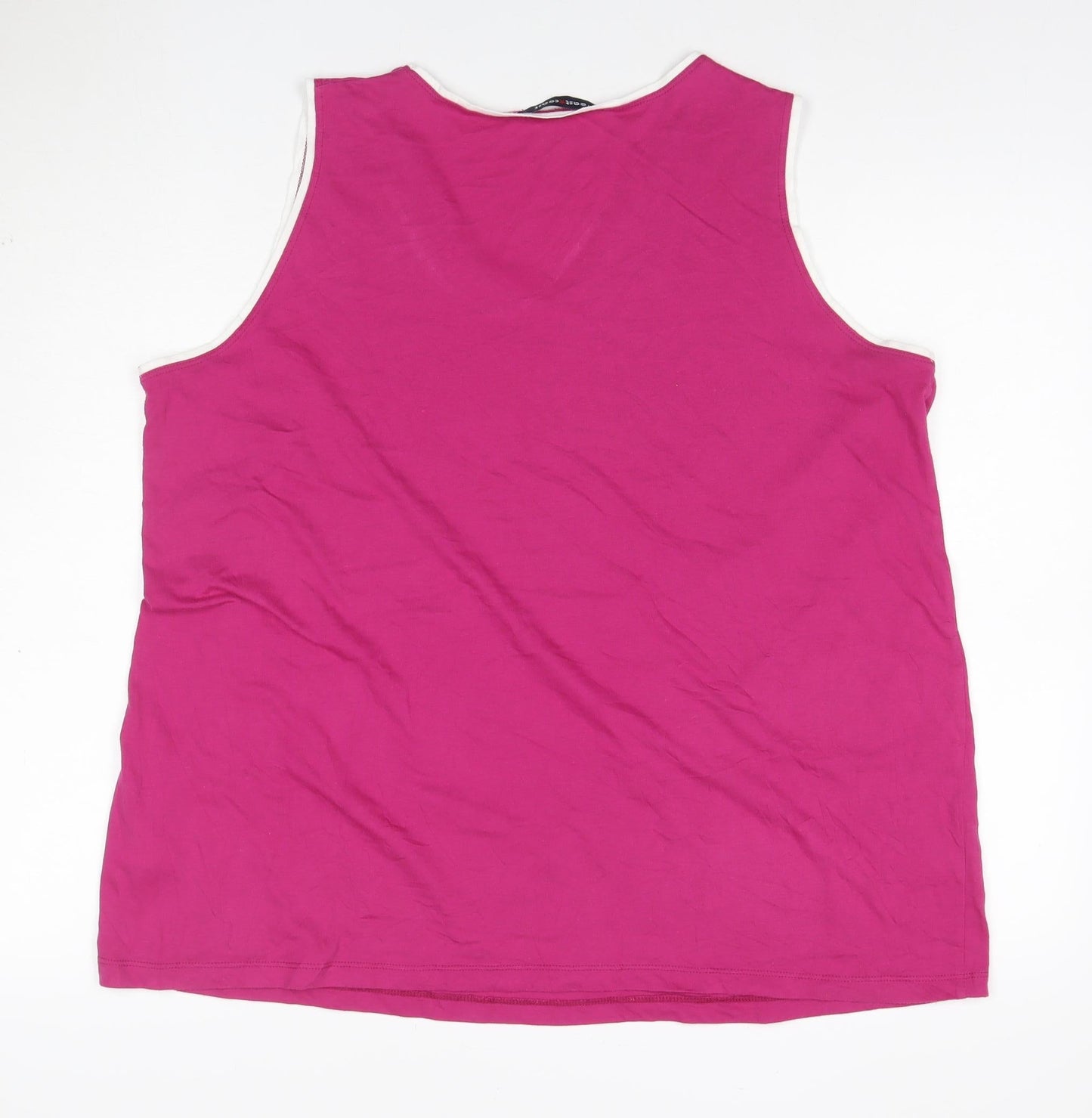 Evans Womens Pink V-Neck Sleeveless Plus Size 22/24 Tank Top