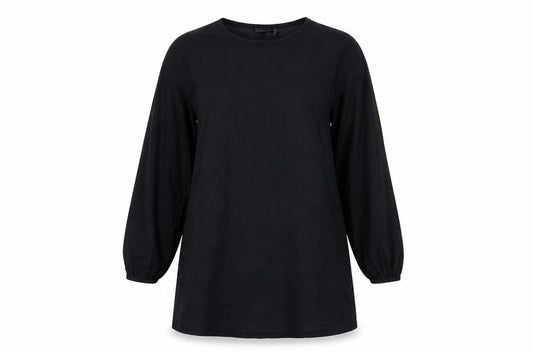 Front view of ASOS DESIGN Women’s Black, size UK 8, Shift Dress Long Sleeve