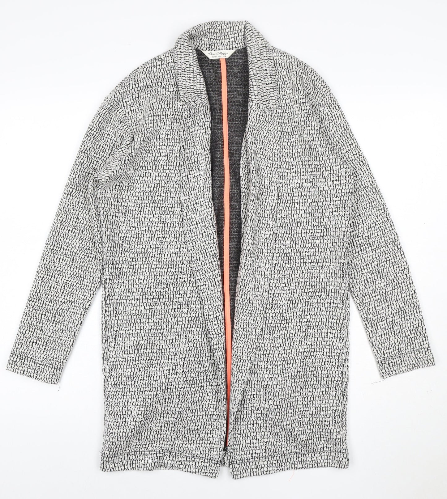 Mara Selvidge Women’s Grey Longline Woven Blazer Jacket Size 8