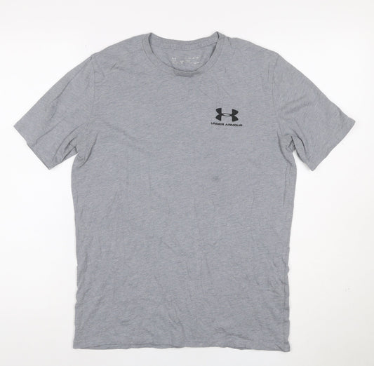 Under Armour Men's Grey HeatGear Loose Fit Crew Neck T-Shirt Size S
