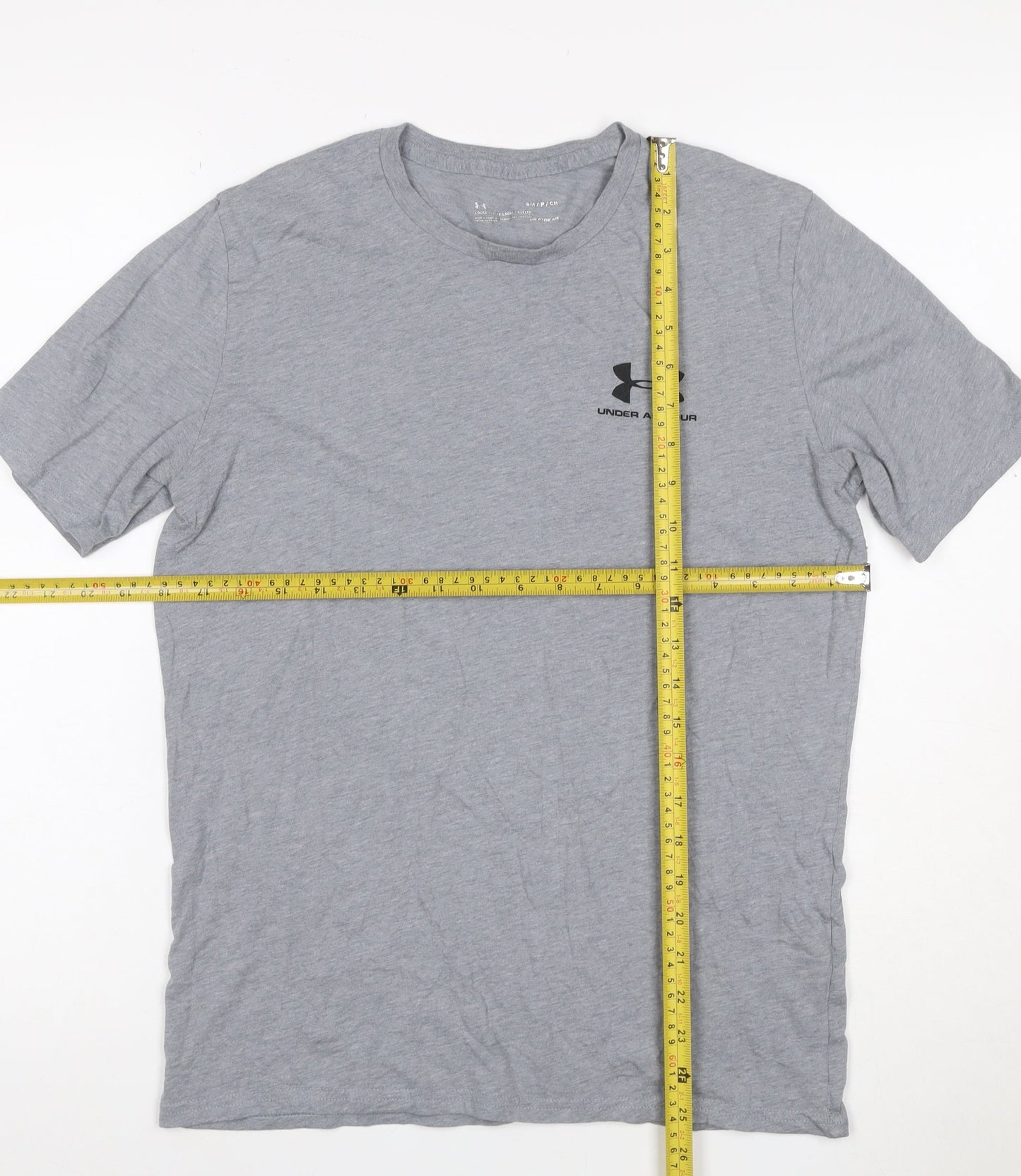 Under Armour Men's Grey HeatGear Loose Fit Crew Neck T-Shirt Size S