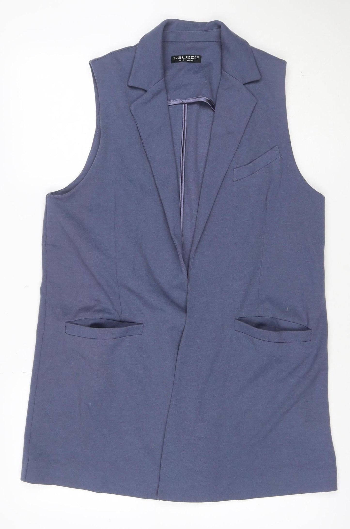 Select Women Blue Size 16 Sleeveless Tailored Suit Waistcoat