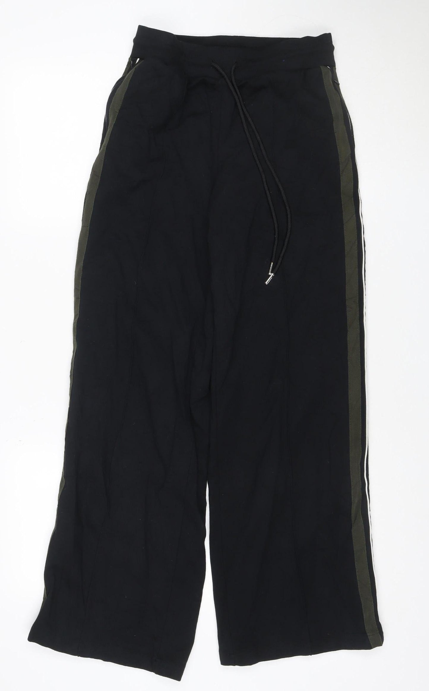 Marks and Spencer Women’s Black Jogger Trousers Size 8 Wide-Leg