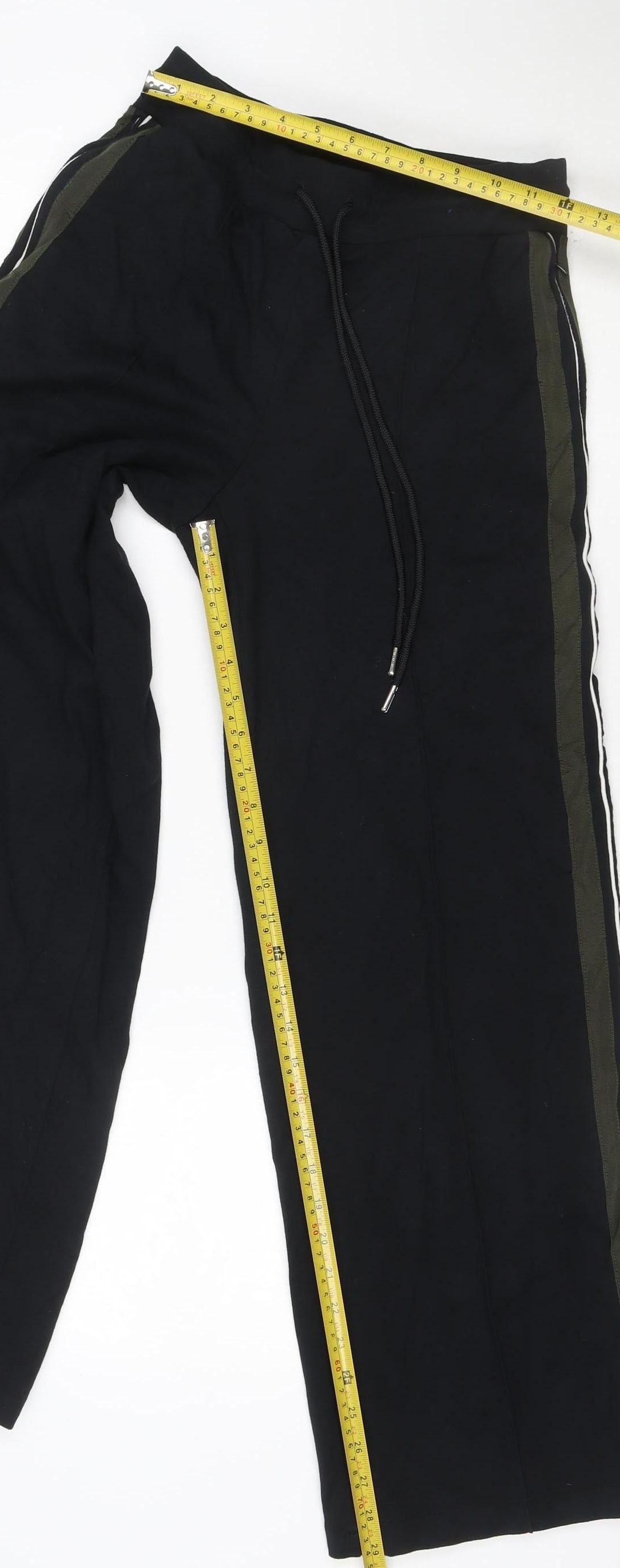 Marks and Spencer Women’s Black Jogger Trousers Size 8 Wide-Leg