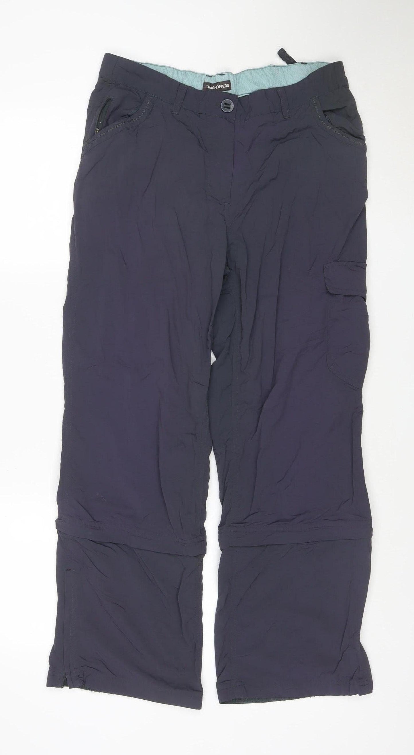 Craghoppers Womens Black Cargo Travel Trousers Size 10 Regular