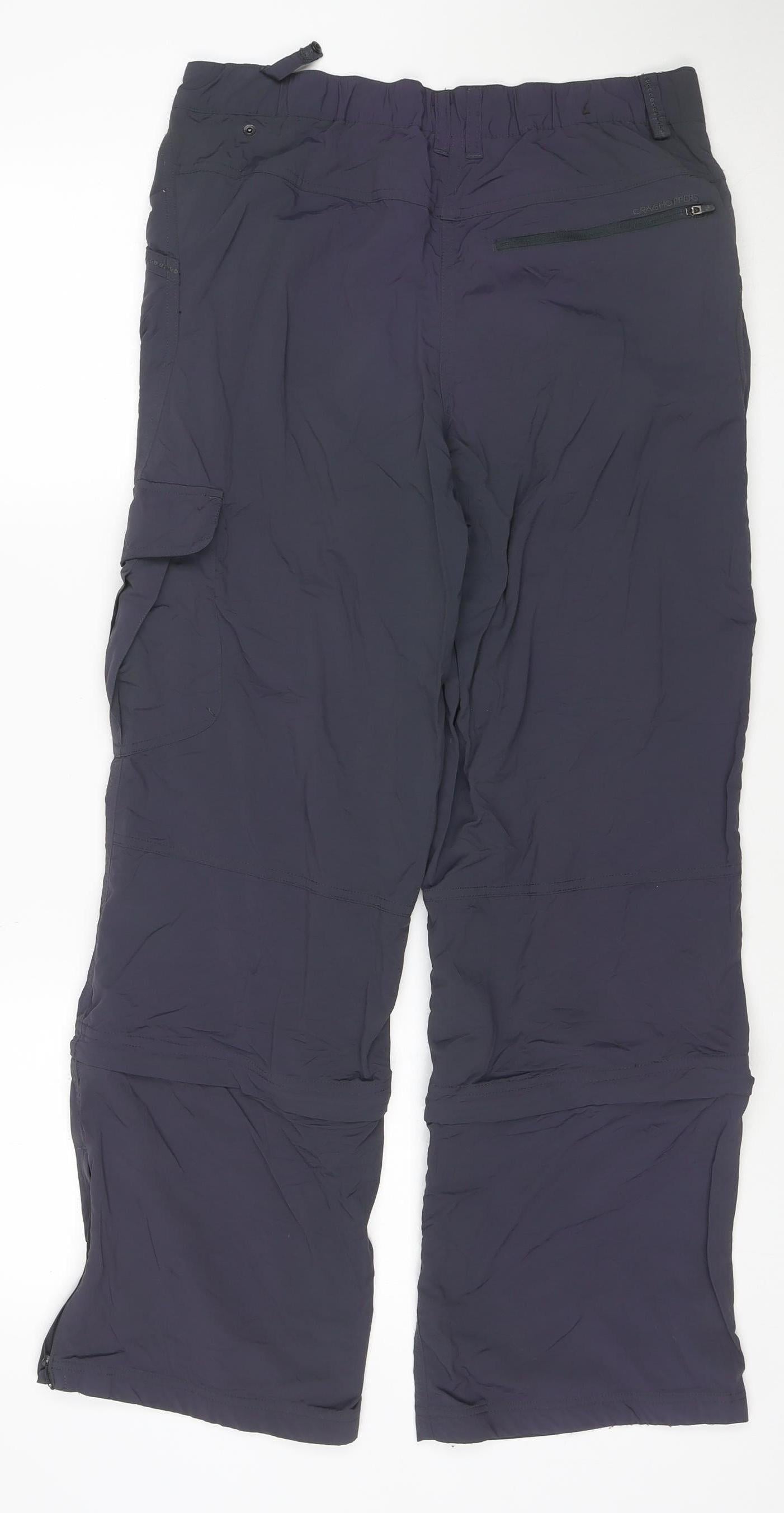 Craghoppers Womens Black Cargo Travel Trousers Size 10 Regular