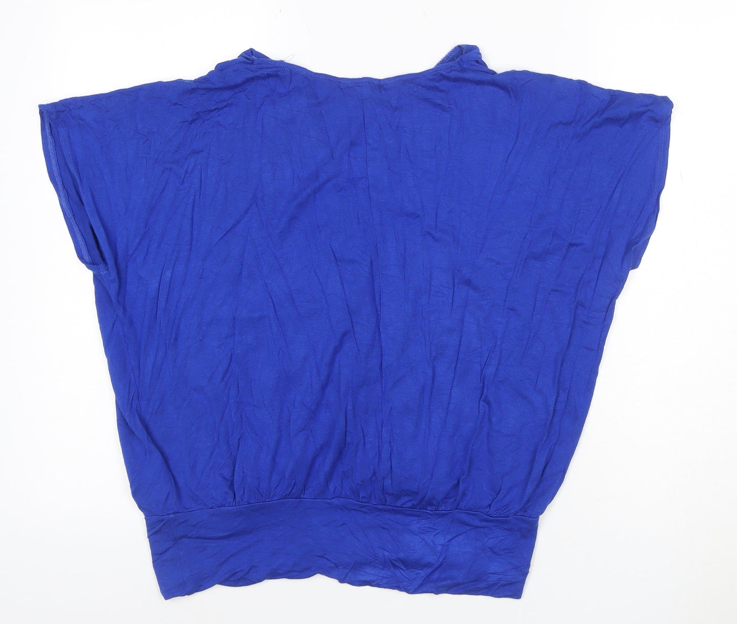 Principles Women's Blue V-Neck Jersey Wrap Blouse Size 14