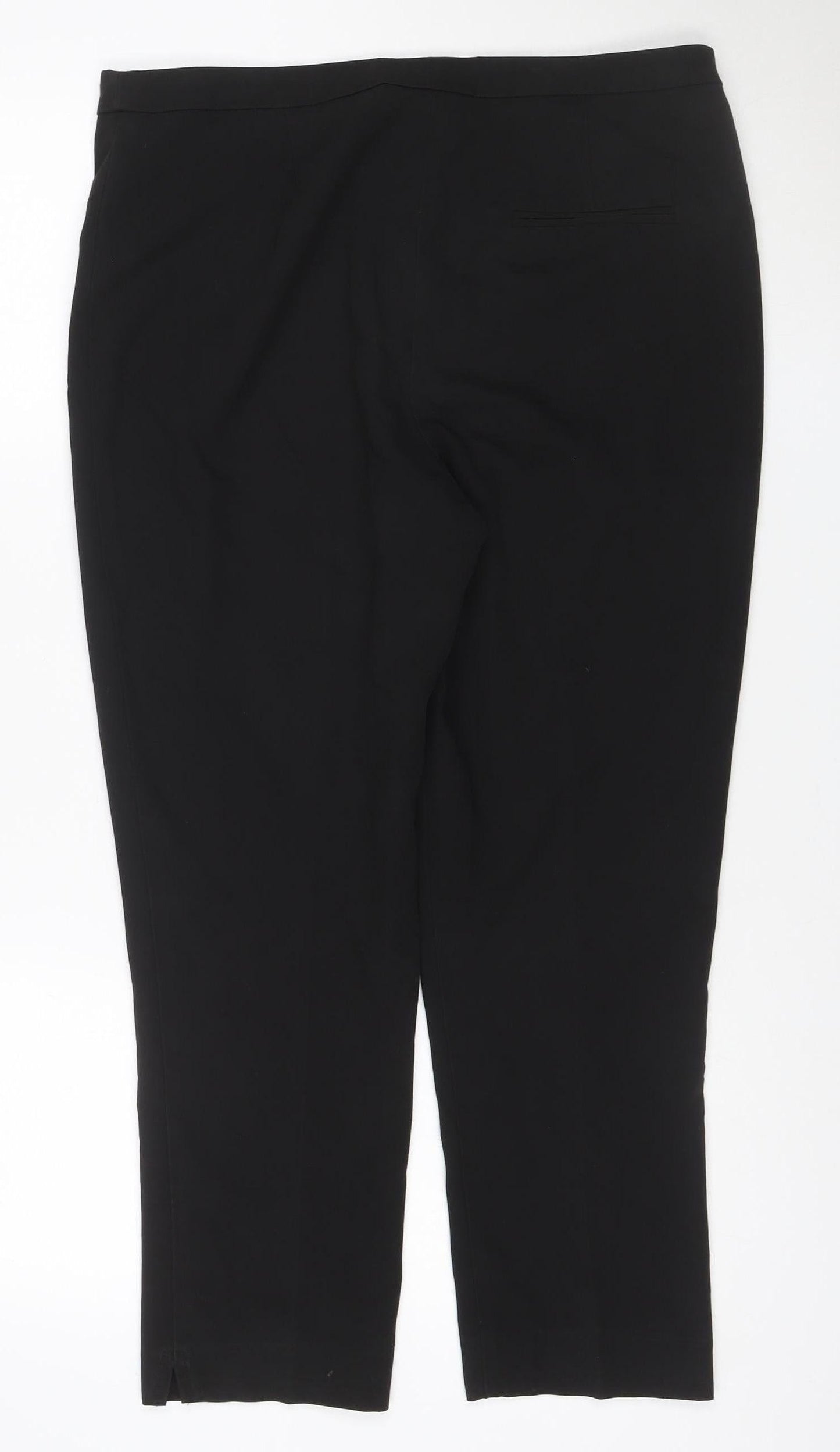 New Look Womens Black Size 14 Straight Dress Pants Stretch Workwear