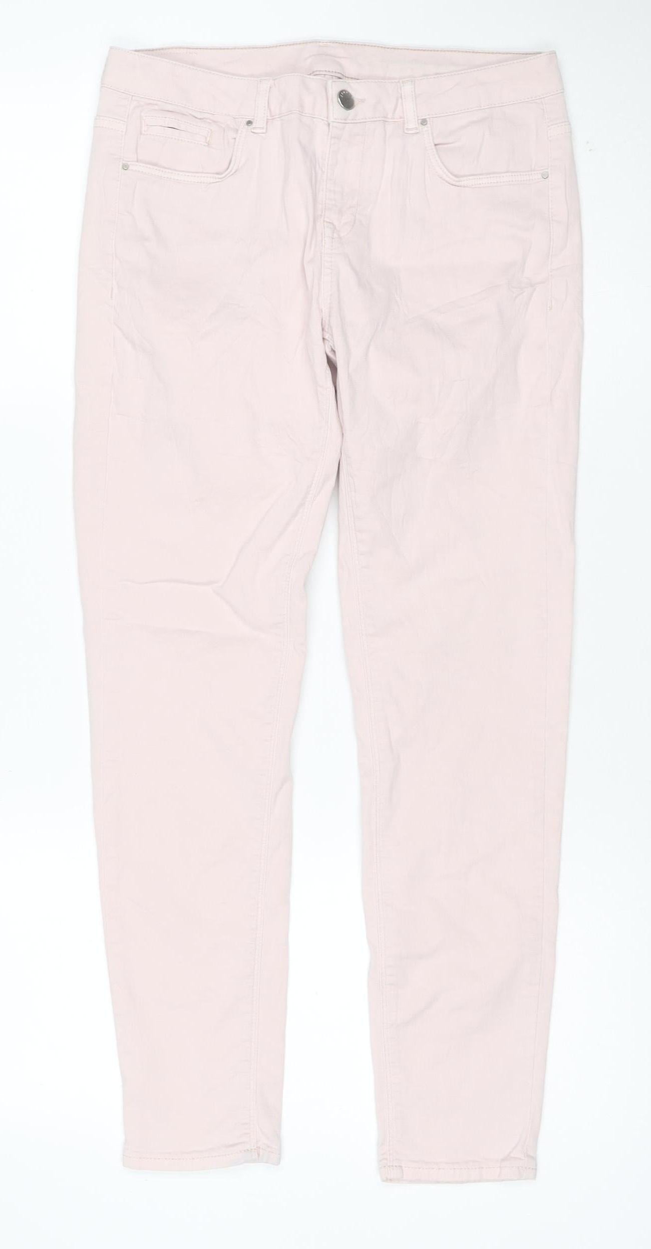 Richmond Women Pink Straight Denim Stretch Jeans Size 12