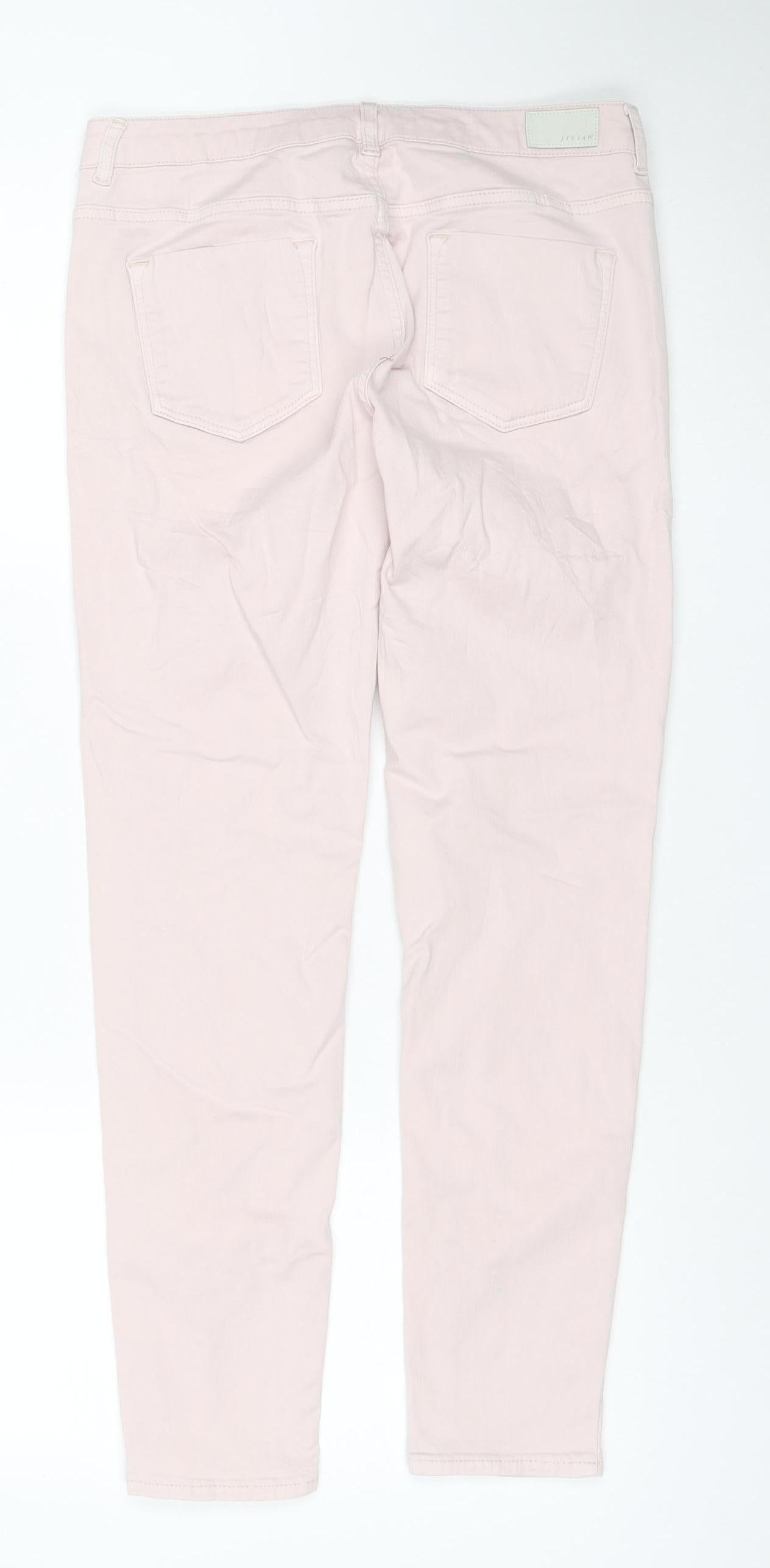 Richmond Women Pink Straight Denim Stretch Jeans Size 12