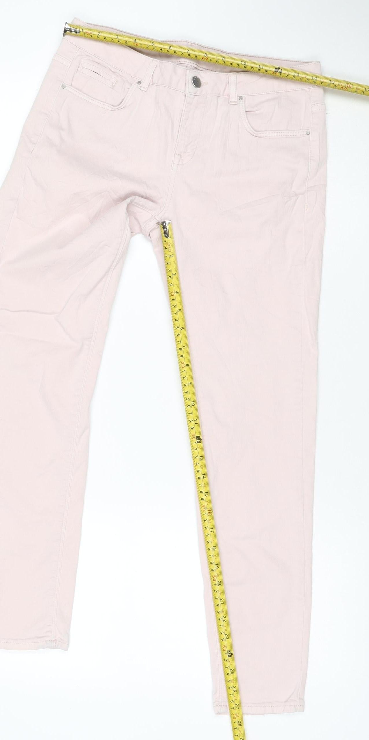 Richmond Women Pink Straight Denim Stretch Jeans Size 12