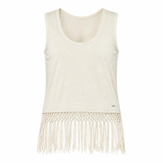 Superdry Womens Ivory Fringe Festival Tank Top Size S