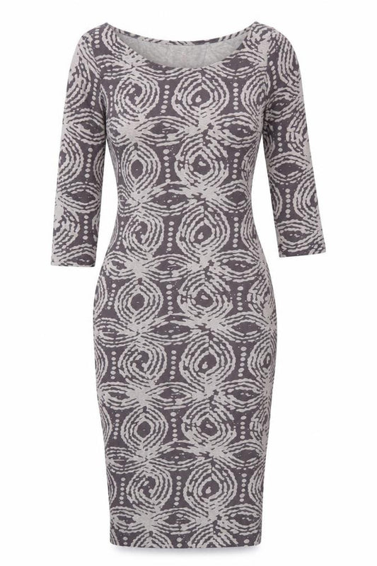 A Postcard From Brighton Women's Grey Geometric Bodycon Midi Dress M