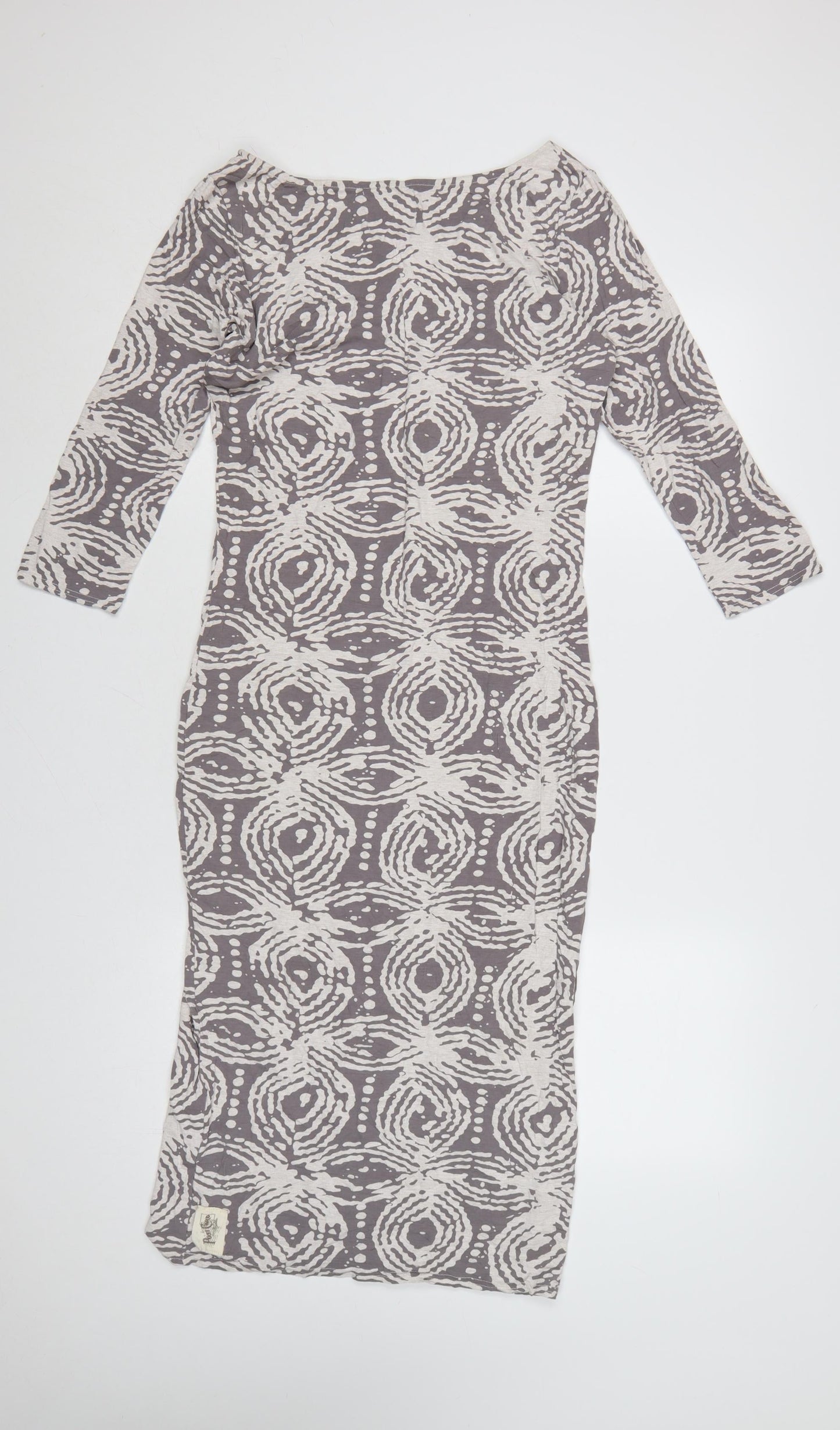A Postcard From Brighton Women's Grey Geometric Bodycon Midi Dress M