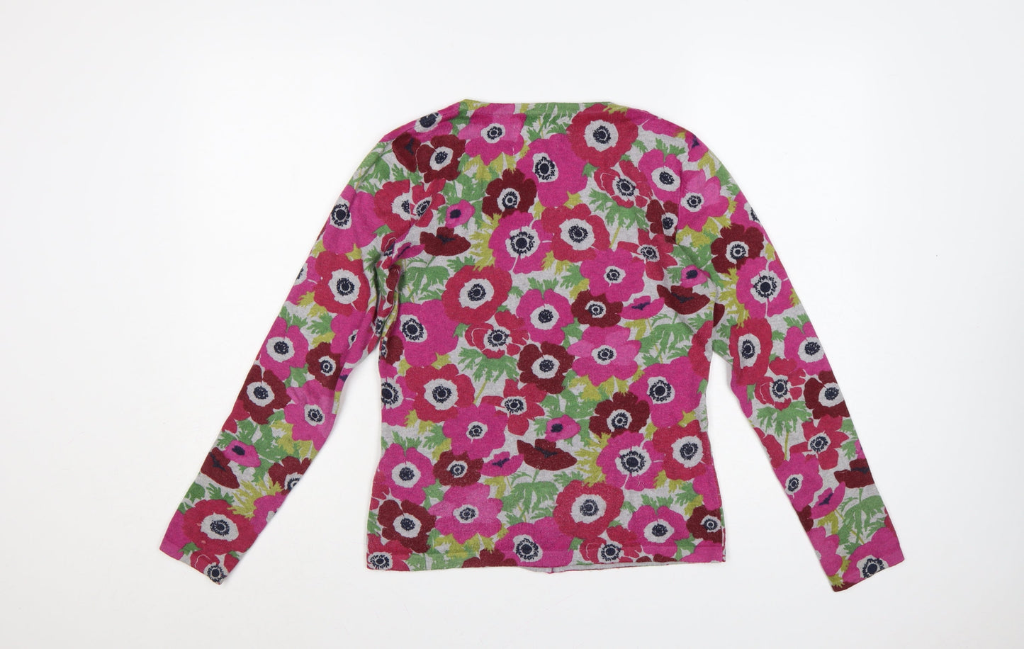 Seasalt Womens Multicoloured Floral Cardigan Size 8 Cotton Wool