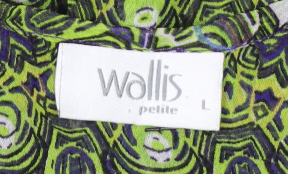 Wallis Petite Women's Multicoloured Geometric Sheer Beach Cover Up L
