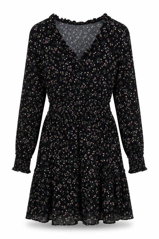 Apricot Women’s Black Floral Fit & Flare Short Dress Size 10