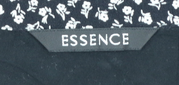 Evans Womens Black Floral Trim Cowl Neck Tunic Blouse Size 20