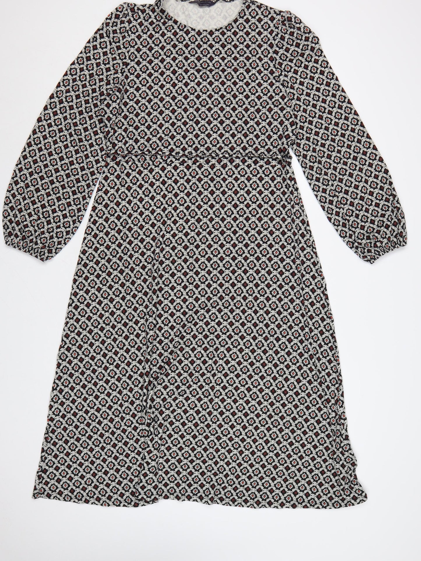 Marks and Spencer Women's Multicoloured Size 14 A-Line Midi Dress