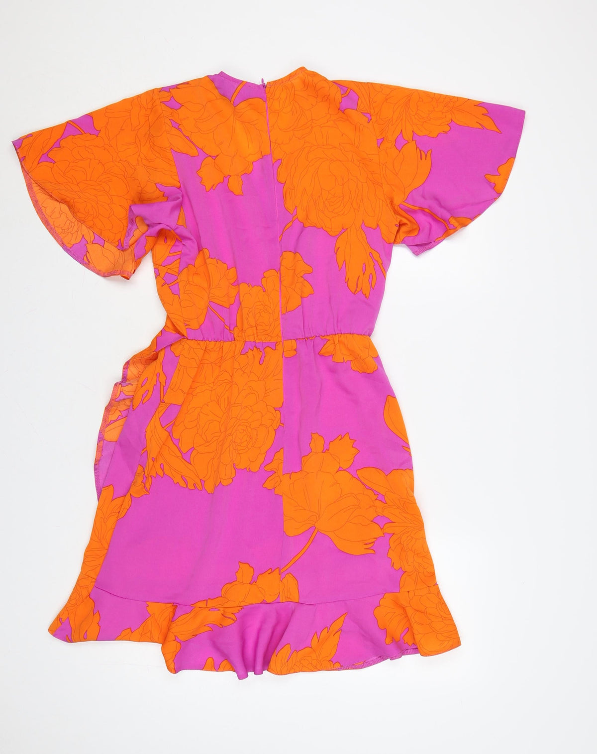 AX Paris Women’s Multicoloured Floral Wrap Dress Size 8 Short Sleeve