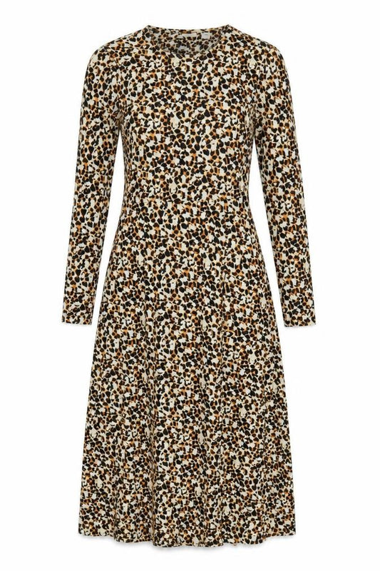 River Island Women’s Multicoloured Leopard Print Midi A-Line Dress Size 8