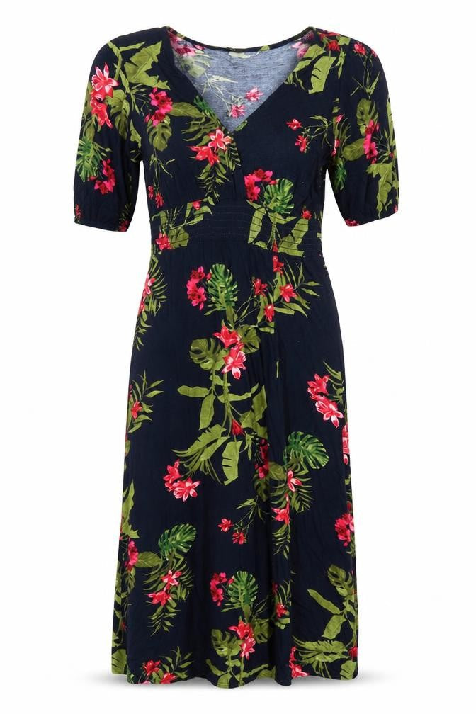 Roman Women’s Multicoloured Floral Midi Fit & Flare Dress Size 12