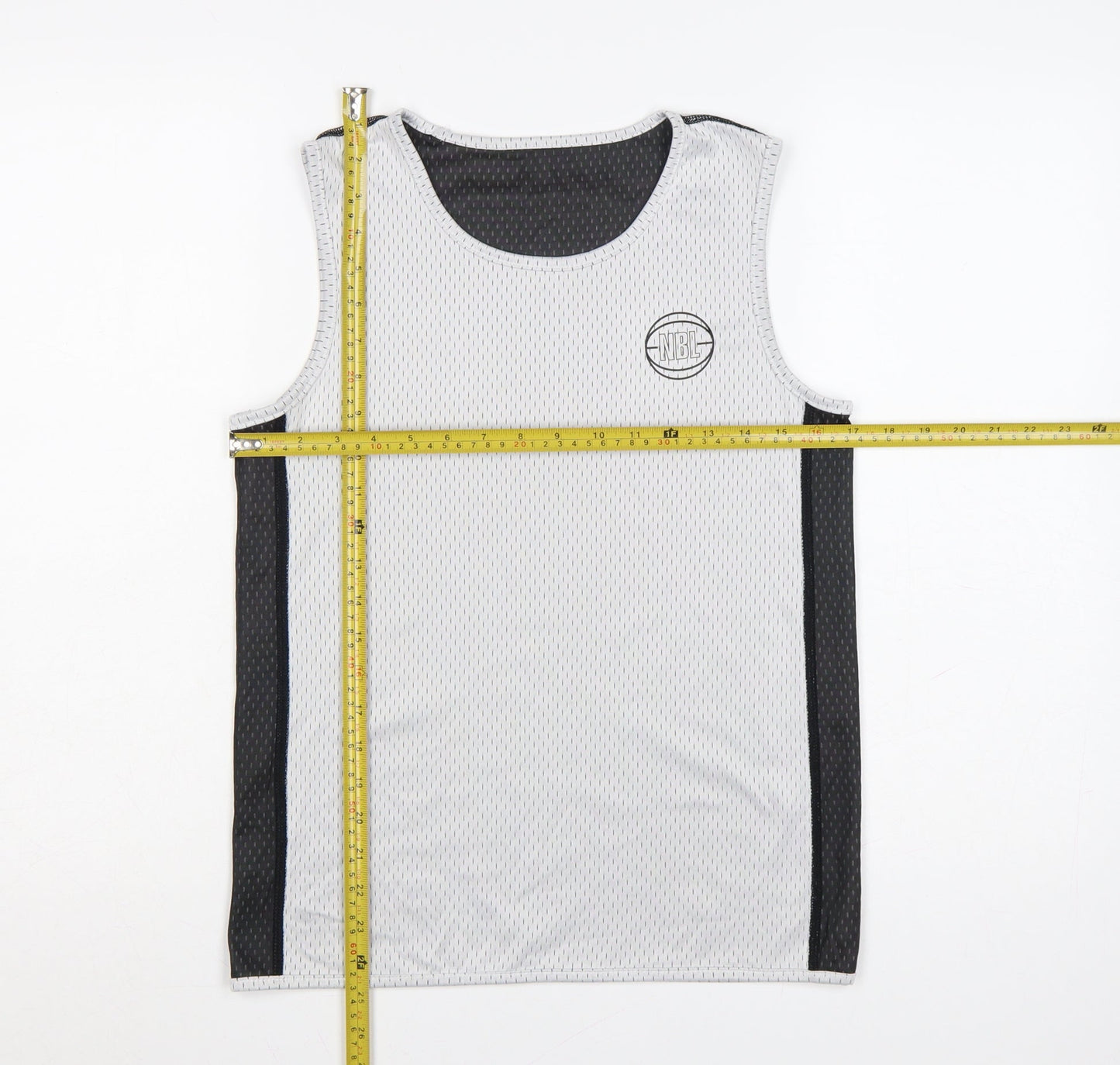 National Basketball League Boys Grey Mesh Basketball Tank Top Size 14 Years