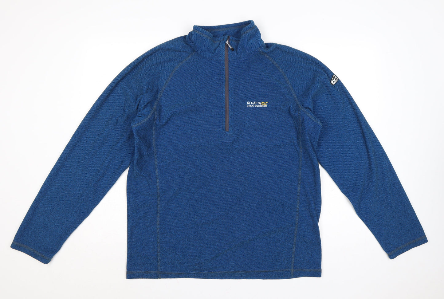 Regatta Men's Blue 1/4 Zip Fleece Pullover Sweatshirt L