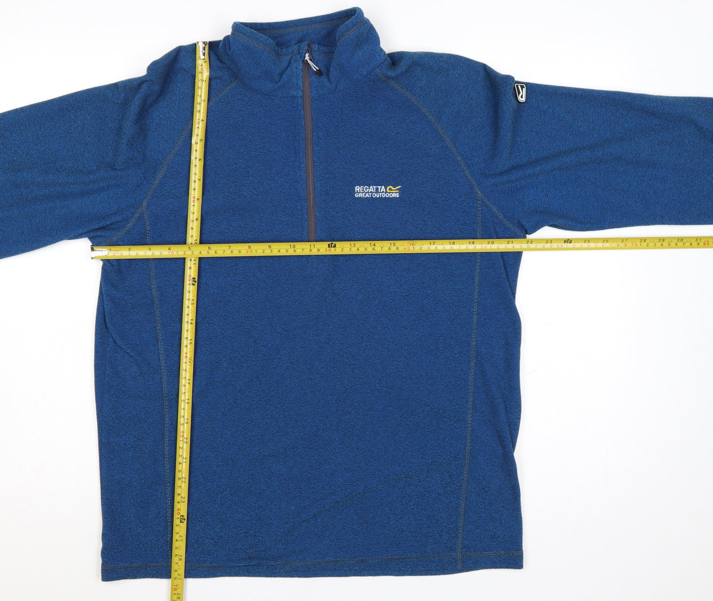 Regatta Men's Blue 1/4 Zip Fleece Pullover Sweatshirt L