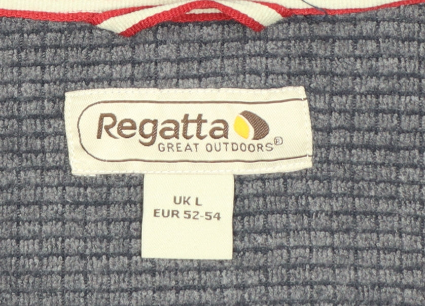 Regatta Mens Grey Full Zip Fleece Outdoor Jacket Size L