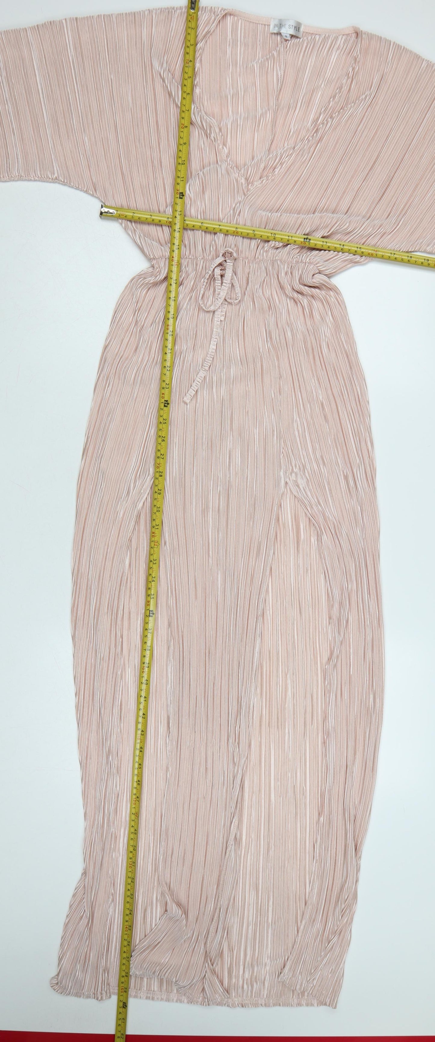 In The Style Women’s Beige Pleated Maxi Dress Size 8