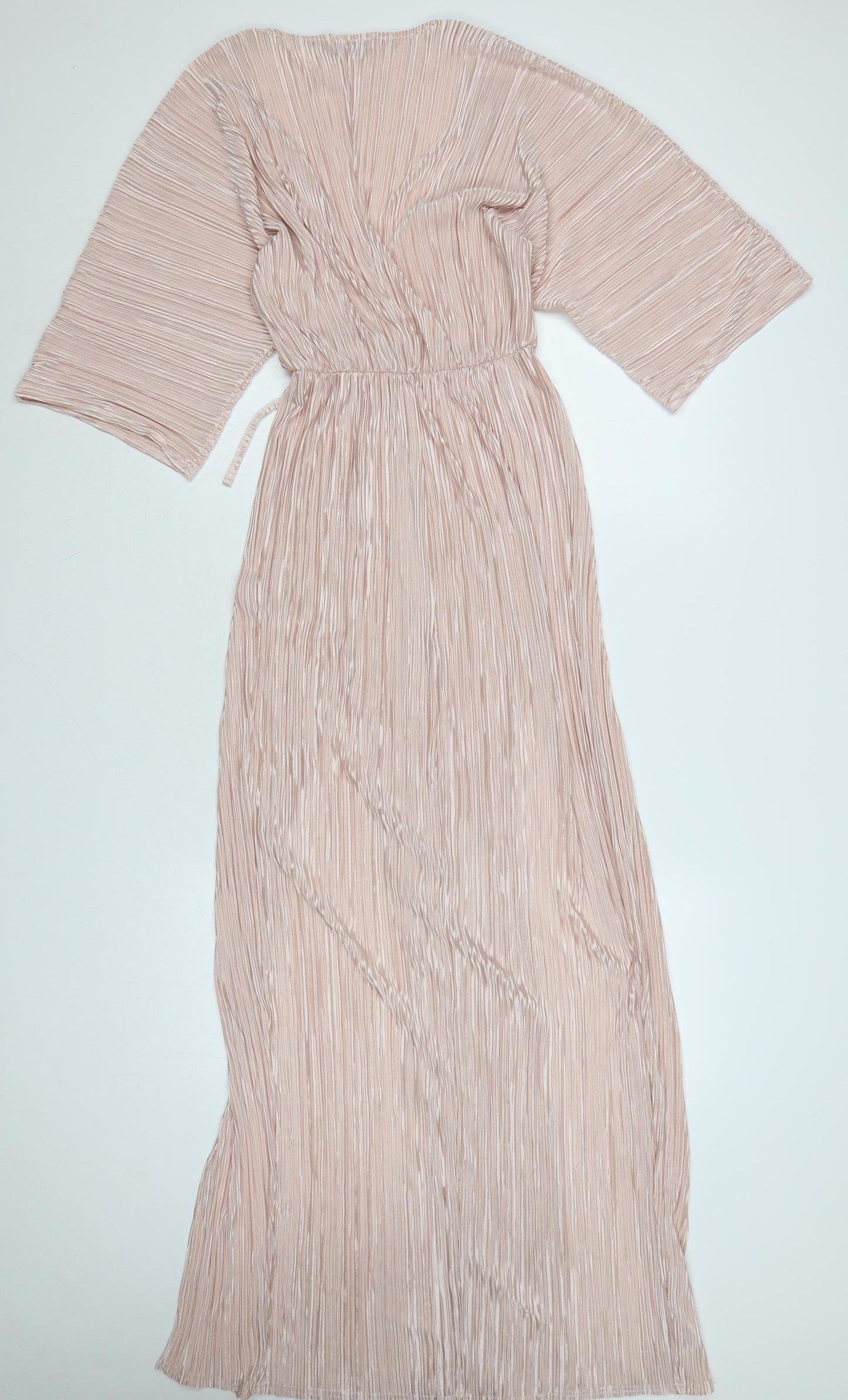 In The Style Women’s Beige Pleated Maxi Dress Size 8