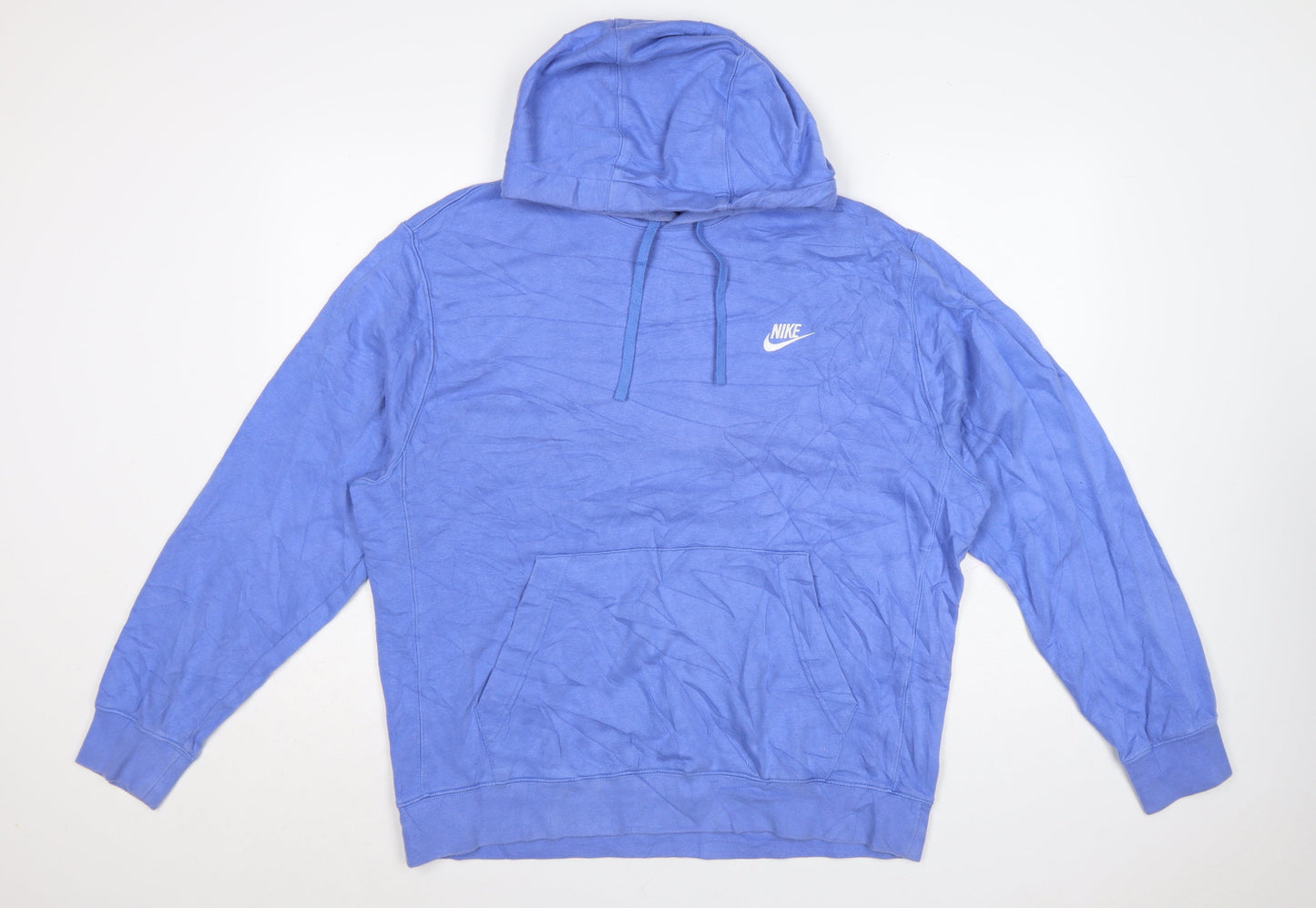 Nike Men's Blue L Pullover Hoodie Fleece Sportswear