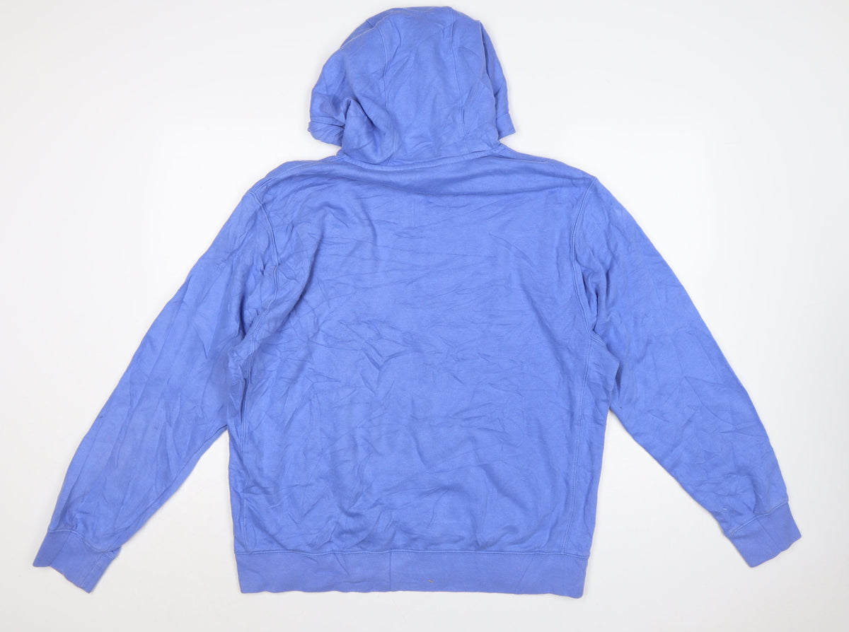 Nike Men's Blue L Pullover Hoodie Fleece Sportswear