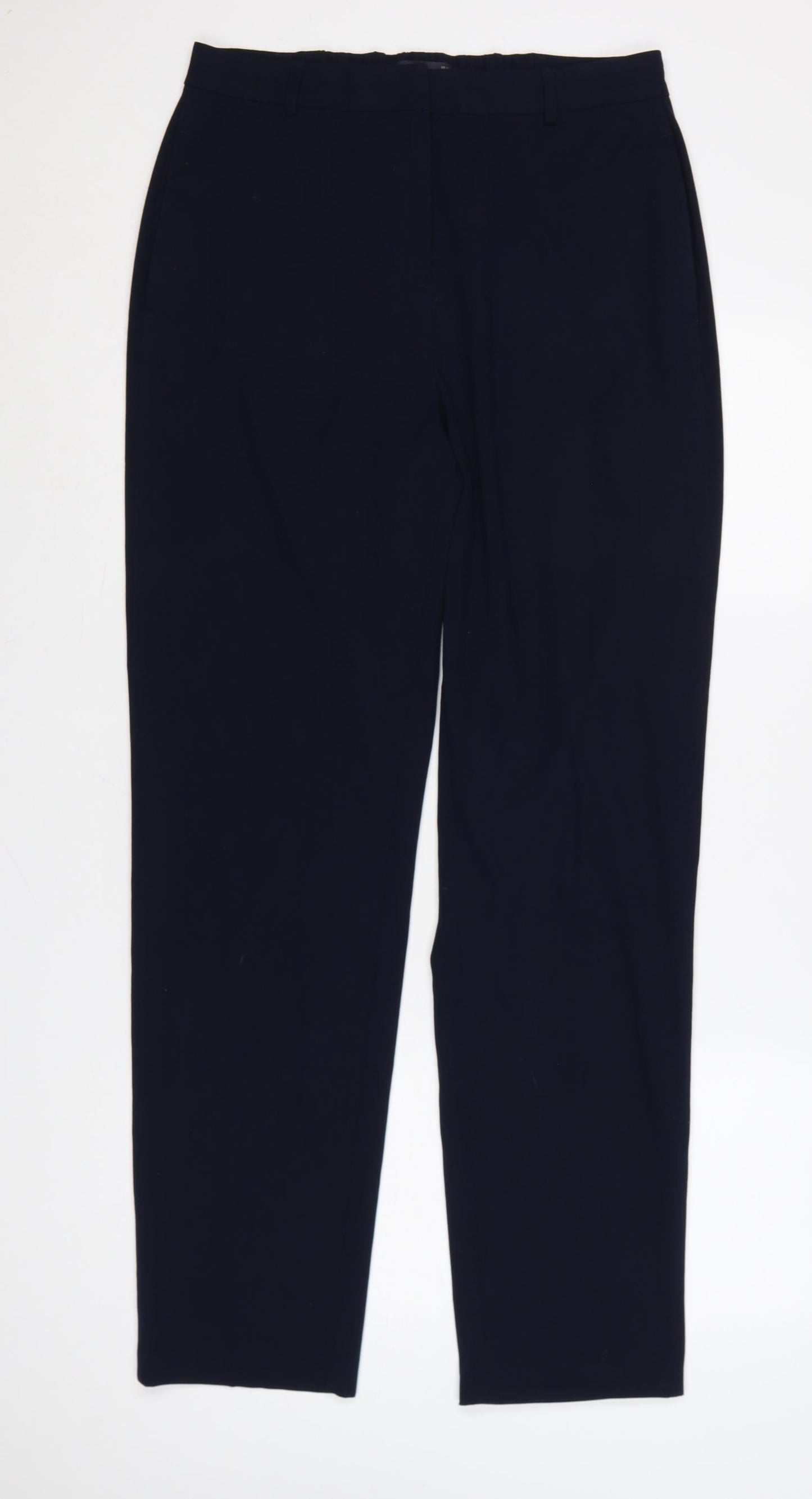 Marks and Spencer Women’s Blue Size 12 Long Straight Trousers