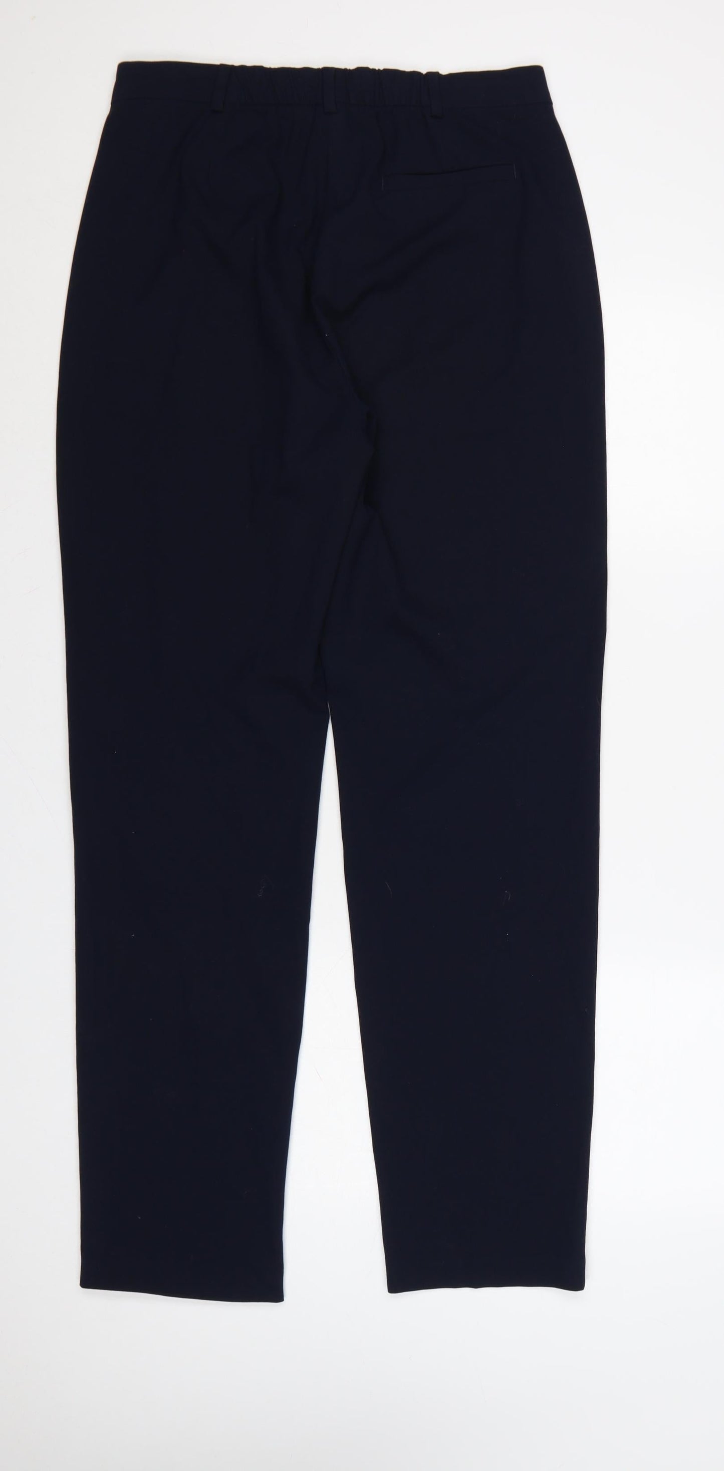 Marks and Spencer Women’s Blue Size 12 Long Straight Trousers