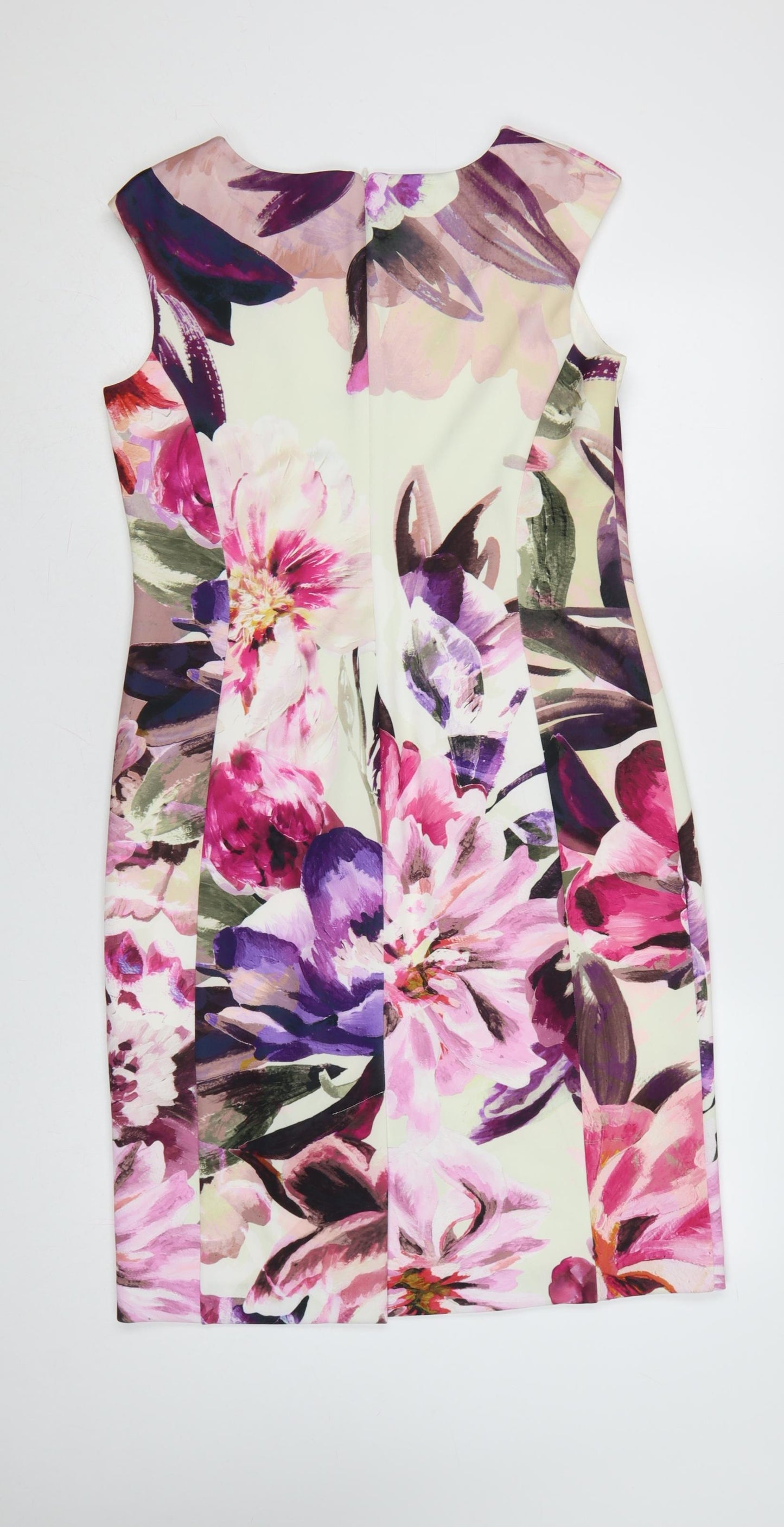 Roman Women's Multicoloured Floral Knee Length Sheath Dress Size 12