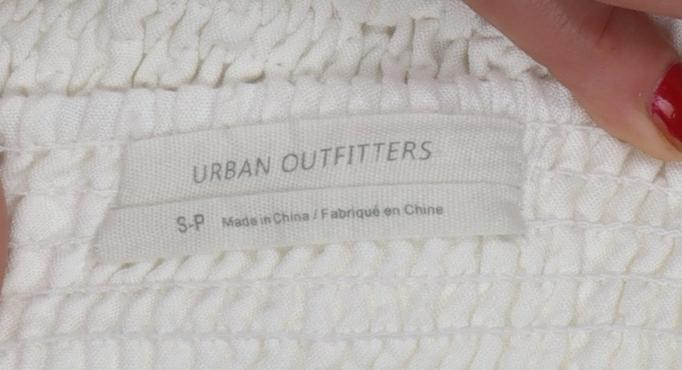 Urban Outfitters Women Ivory Puff Sleeve Playsuit Size S Rayon Blend