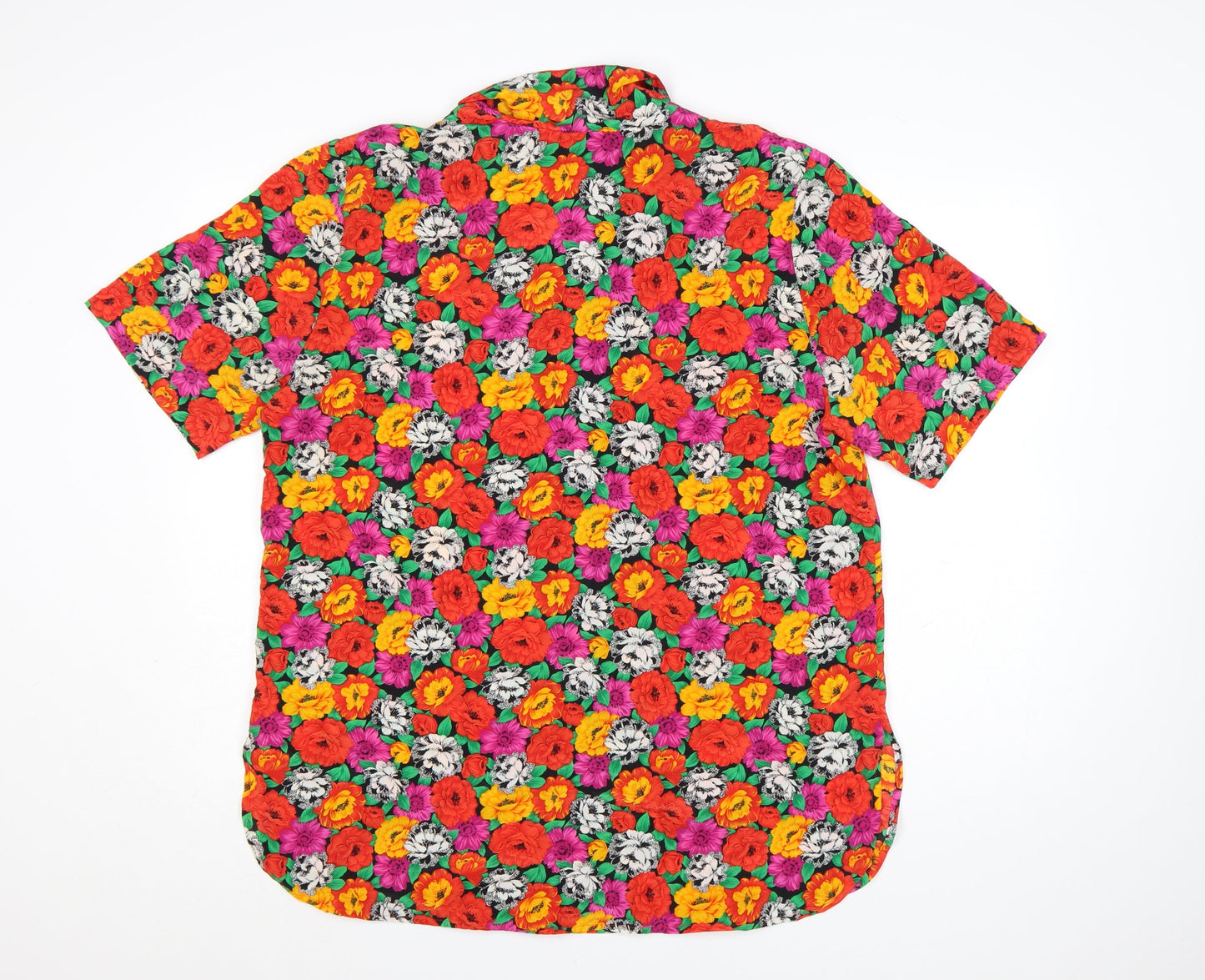 I. Magnin Women's Multicoloured Floral Button-Up Shirt 14 Plus