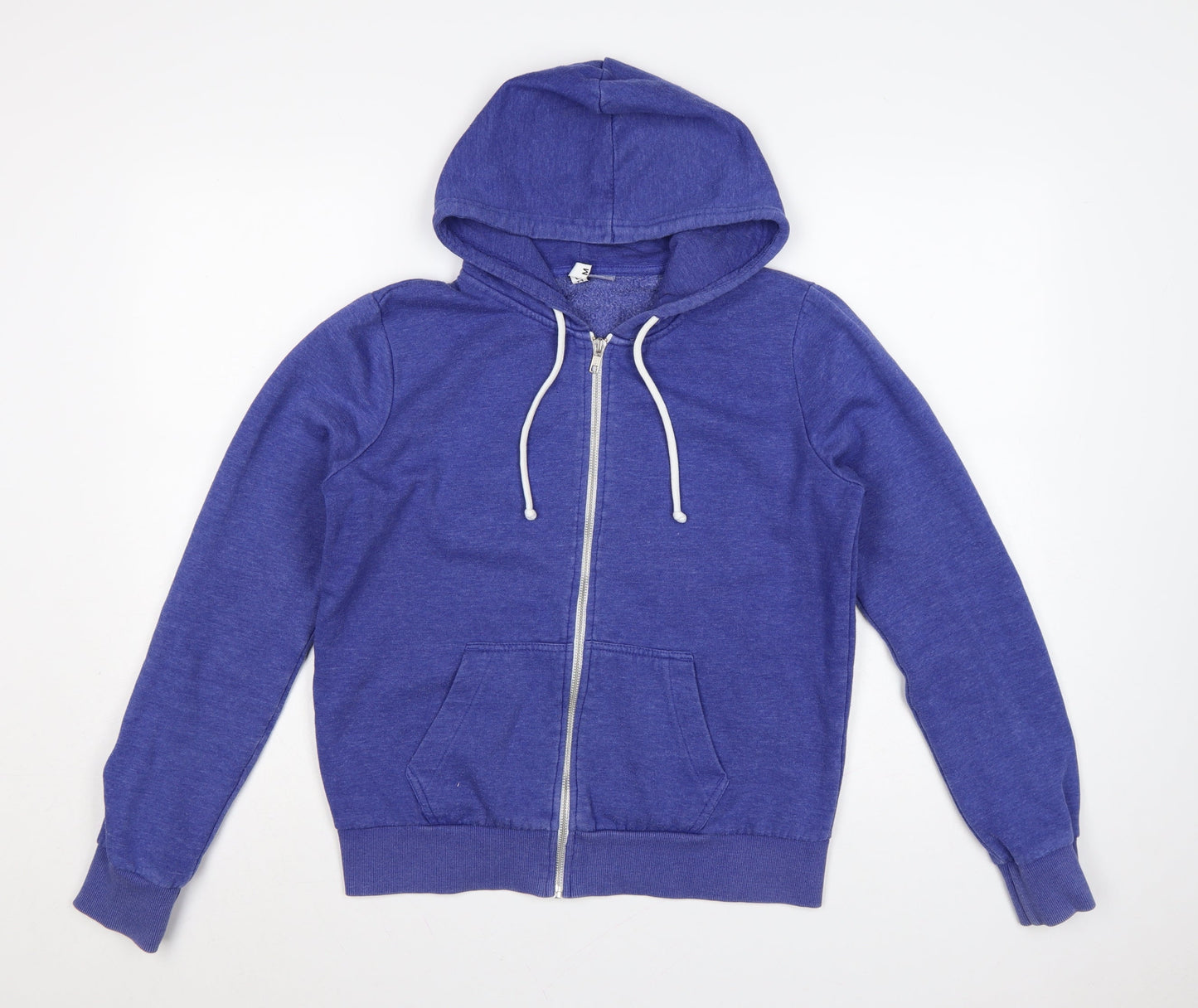 H&M Divided Womens Blue Full Zip Hoodie Size M Cotton Blend